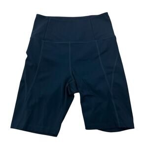 Girlfriend Collective High-Rise Bike Shorts Small Midnight Blue